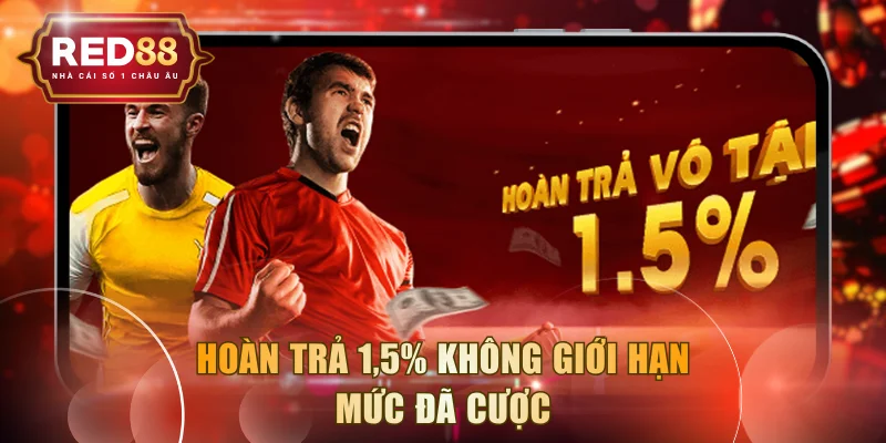 Hoàn trả 1,5% không giới hạn mức đã cược