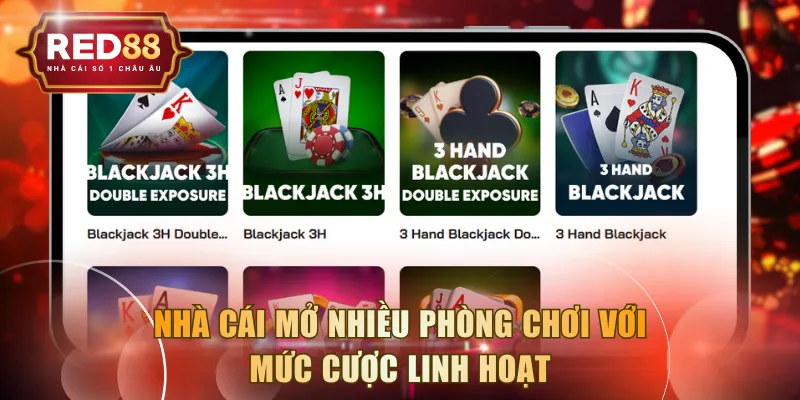 Nhà cái mở nhiều phòng chơi với mức cược linh hoạt