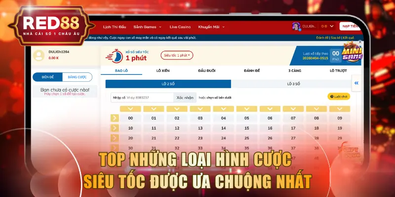 Top những loại hình cược siêu tốc được ưa chuộng nhất